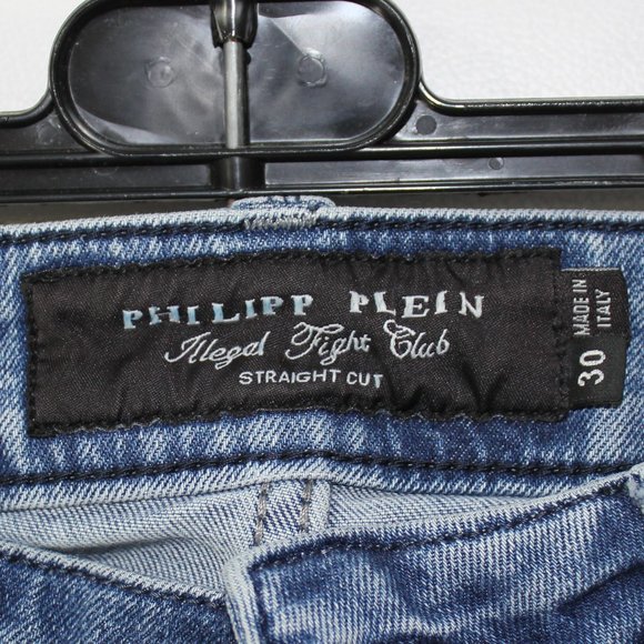 Philipp Plein Jeans blue mid-rise skinny men made in Italy Size 30 - Picture 7 of 15